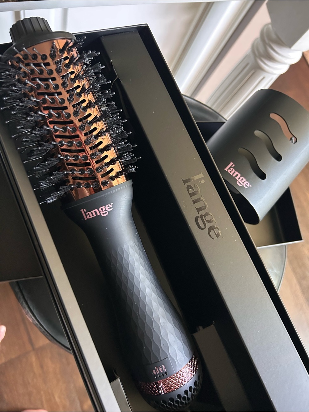 Lange 60mm  Rose Gold and Black 2-in-1 LeVolume Brush Dryer